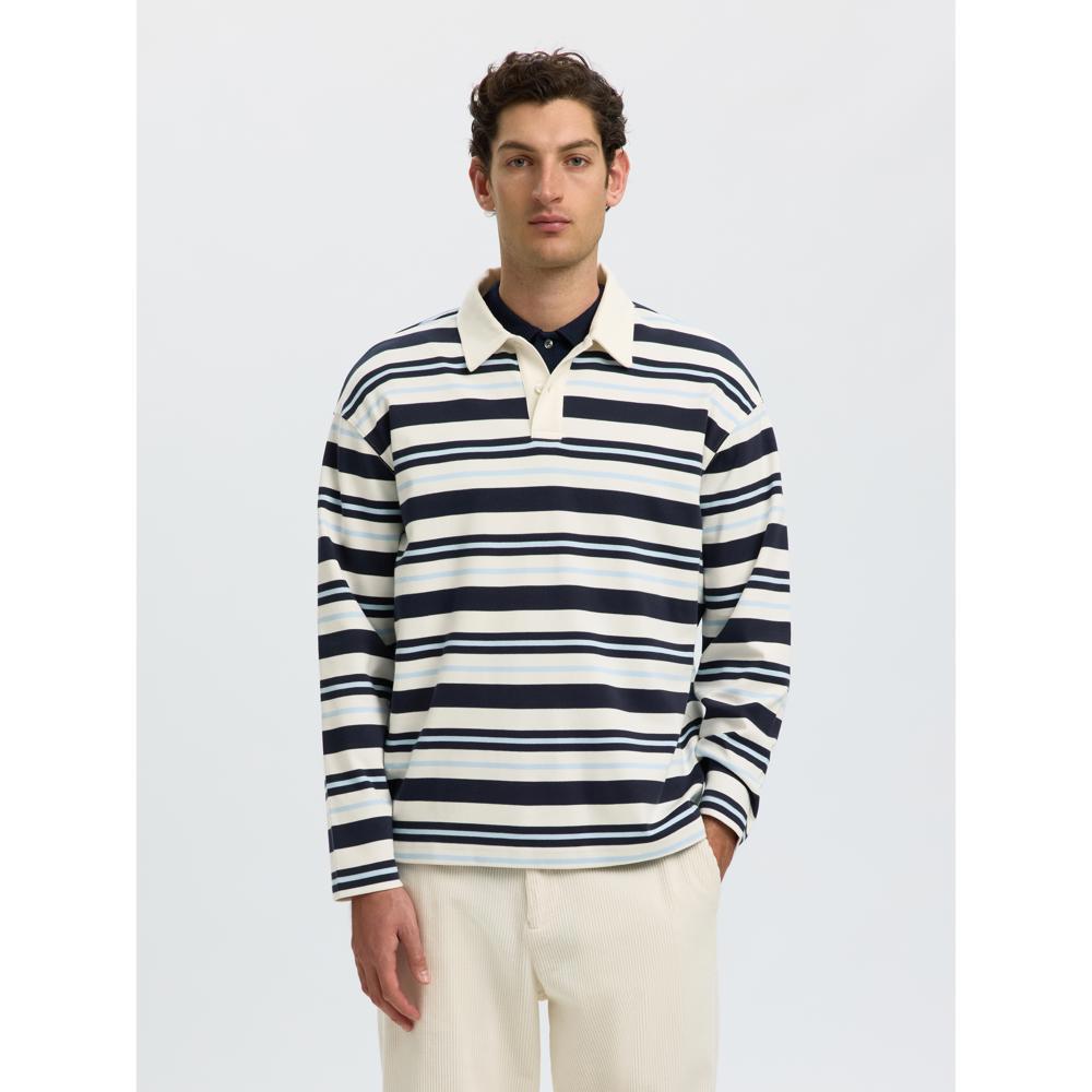 Selected Menswear Relax Jack Stripe Ls Polo